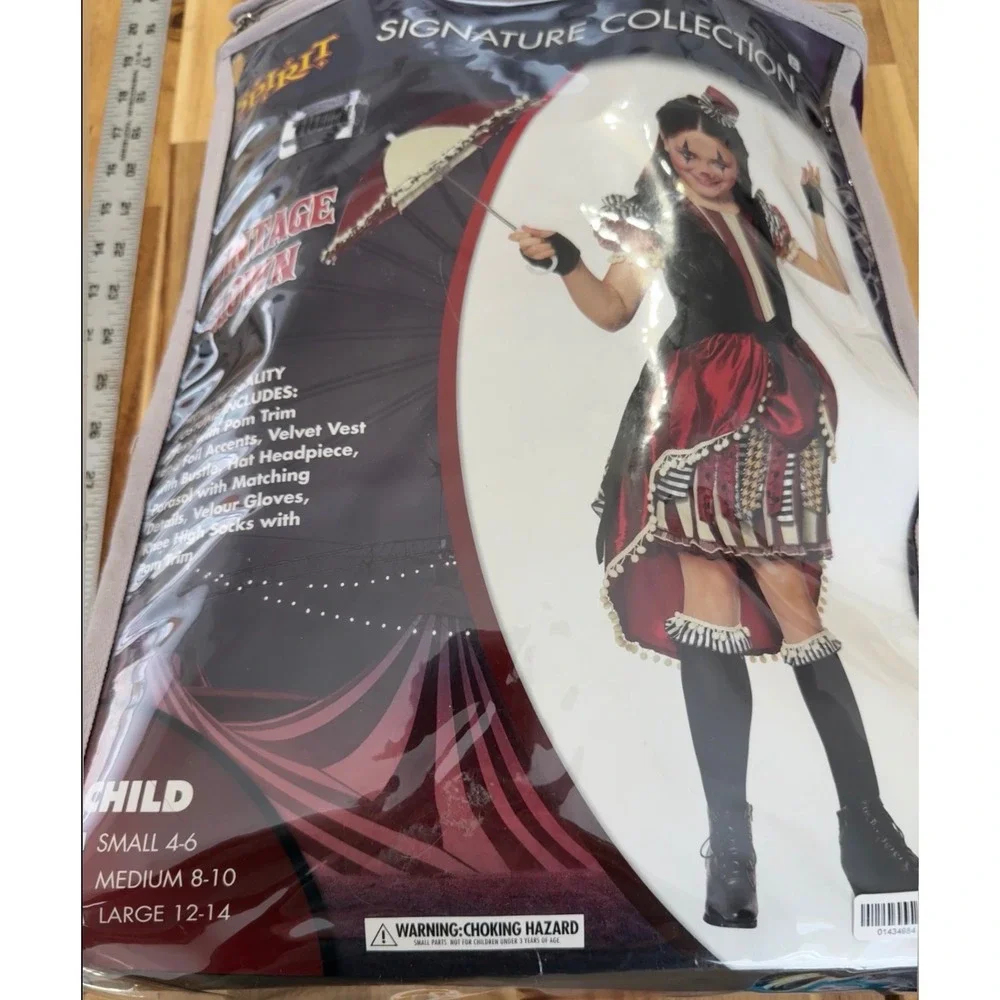 Spirit‎ Halloween Signature Collection Vintage Clown Costume Child Large 12-14